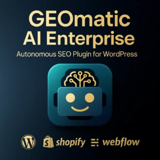 Image illustrant geomatic ai premium – solo — 1 site - 99.92% autonomous seo for wordpress