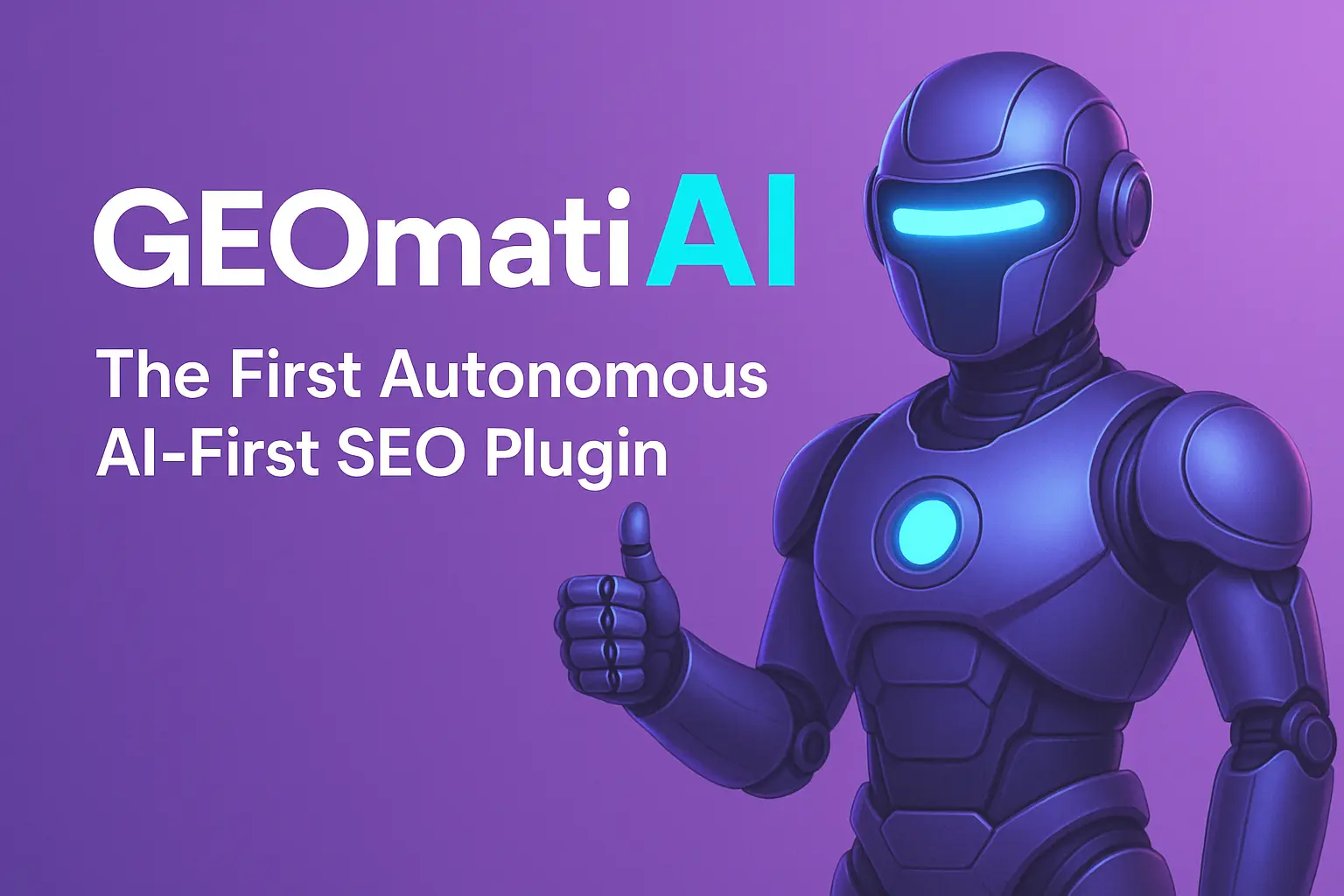GEOmatic AI — WordPress plugin product visual