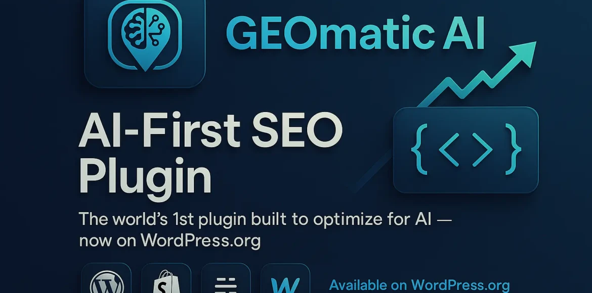WordPress add plugin GEOmatic AI
