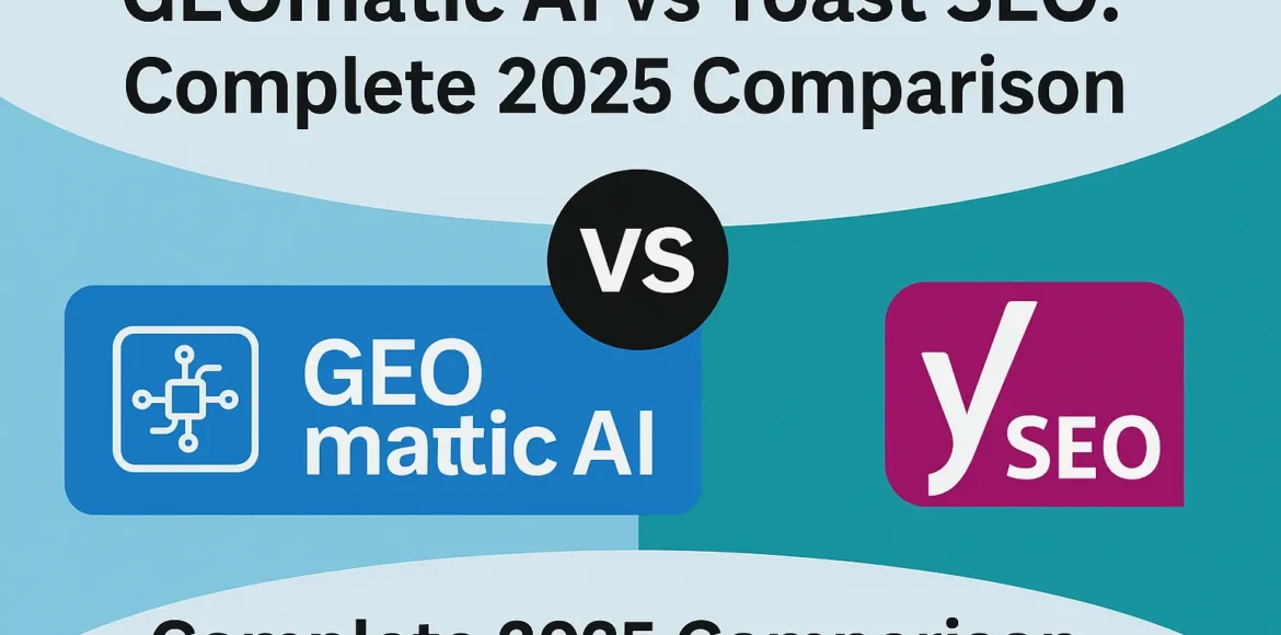 Image illustrant geomatic ai vs yoast seo: complete 2025 comparison dans la catégorie AI Integration Advisory
