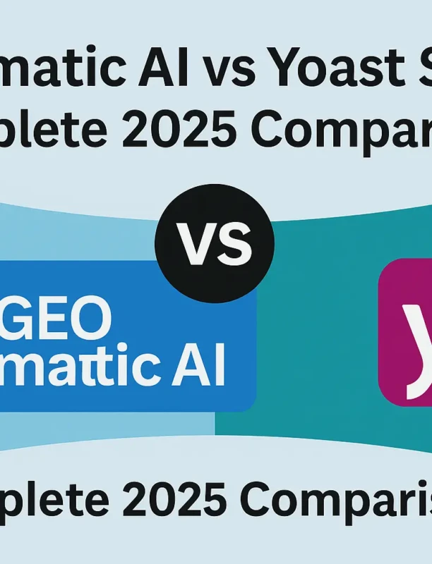 Image illustrant geomatic ai vs yoast seo: complete 2025 comparison dans la catégorie AI Integration Advisory