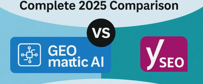Image illustrant geomatic ai vs yoast seo: complete 2025 comparison dans la catégorie AI Integration Advisory