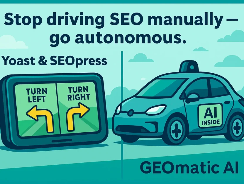 Image illustrant geomatic ai : the future of fully autonomous seo for wordpress dans la catégorie WordPress